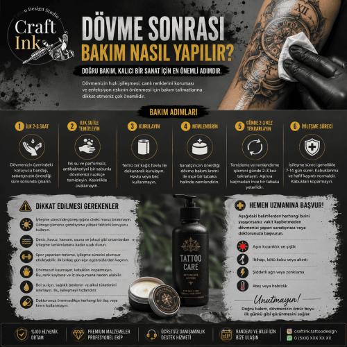 Dövme Sonrası Bakım Nasıl Yapılır Dövmenizin İlk Günkü Gibi Kalmasını Sağlayacak Bakım Rehberi